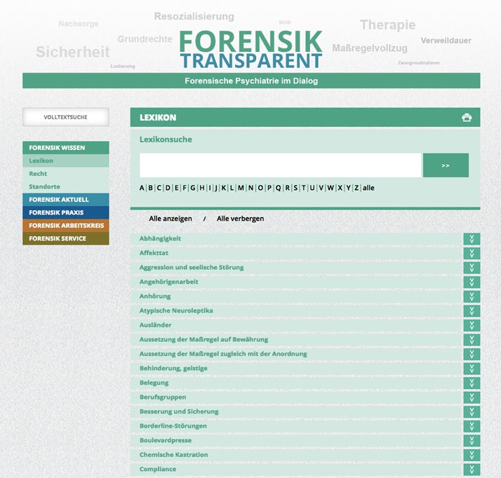 Screenshot http://forensik-transparent.de/forensik-wissen/lexikon/
