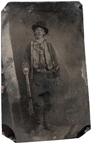 Die bis dato einzig bekannte Aufnahme von Billy the Kid, entstanden in Fort Summer zwischen 1879 und 1880