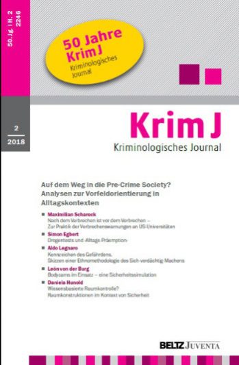 Titelbild Kriminologisches Journal 2/2018
